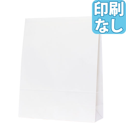 宅配紙袋 テープ付き 白 Lサイズ シルク印刷
