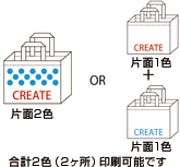 オリジナル 不織布袋・トートバッグ　シルク印刷特色2色