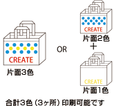 オリジナル 不織布袋・トートバッグ　シルク印刷特色3色