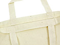 コットンバッグ　A4ワイド　ナチュラル：縫製部分アップ