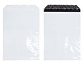 宅配袋（透け防止／テープ付）平袋Mサイズ　白　LDPE：幅260x高さ330mm　ベロ50mm
