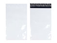 宅配袋（透け防止／テープ付）平袋Sサイズ　白　LDPE：幅200x高さ300mm　ベロ40mm
