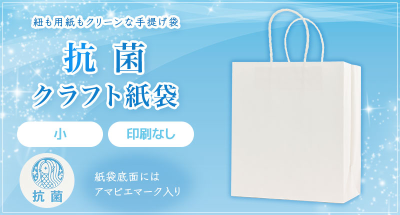 抗菌クラフト紙袋　小　印刷なし