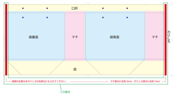 紙袋の展開図_1枚貼