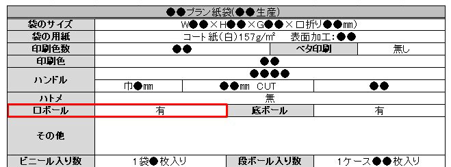 見積書　口ボール