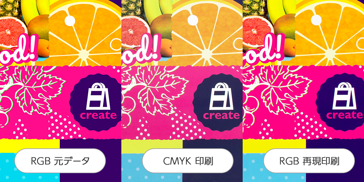 CMYKとRGB比較