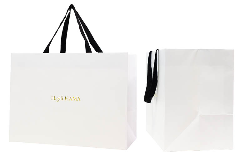 名入れギフト用オリジナル紙袋 製作事例 箔押しあり