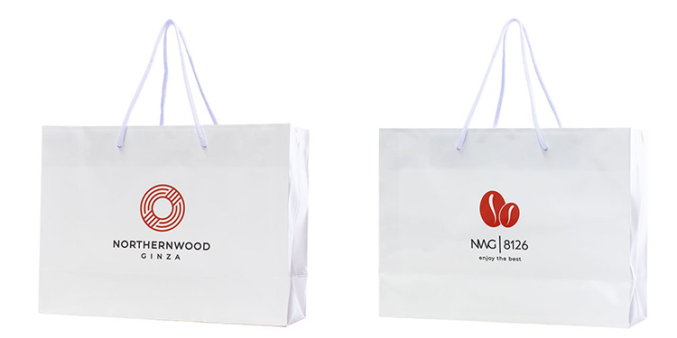 コーヒースタンド用のオリジナル紙袋（ツートンロゴ）