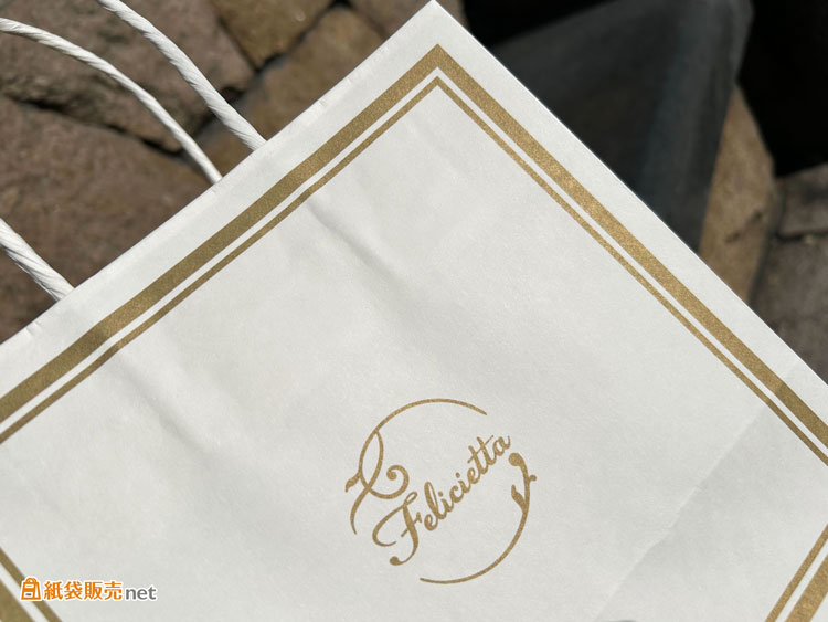 メタリックカラー印刷のオリジナル紙袋