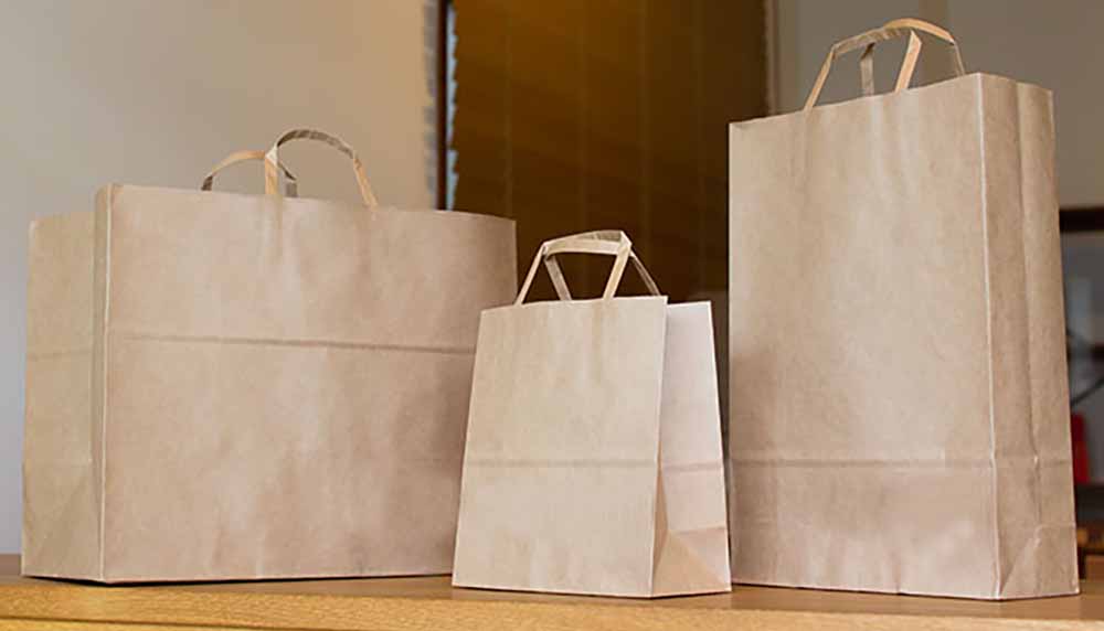 クラフト紙袋3サイズ比較