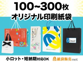 オリジナル紙袋を100枚〜300枚で作るなら紙袋販売net 小ロット短納期対応